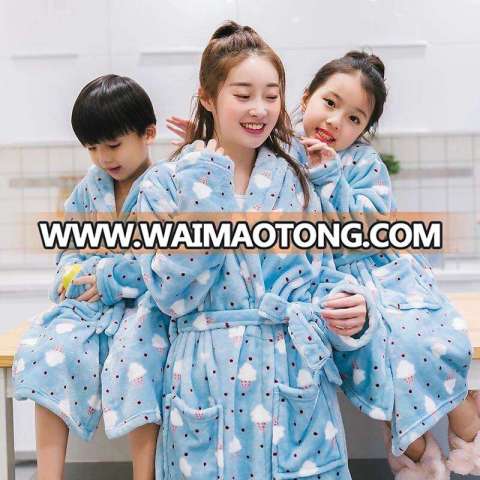 Printed Fleece Wholesale Children Bathrobe